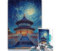 The Temple of Heaven 1000 Piece Jigsaw Puzzles for Teenagers,Help The Brain Exercise Addictive Toys to Cultivate Patience Unique Challenge Game 38x26cm