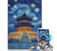 The Temple of Heaven 1000 Pieces Jigsaw Puzzle for Adults& Teens,Challenging Game And Family Play with Fully Interlocking Randomly Shaped Pieces 38x26cm