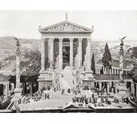 The Temple of Juno Moneta as it may have appeared in Rome in 312 AD. After a section of a panoramic painting of Rome created by Professor J. BÔøΩhlmann and Alexander Wagner and published in leporello