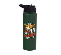 The Tempo is What I Say It is Djembe Player Stainless Steel Insulated Water Bottle