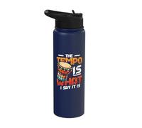 The Tempo is What I Say It is Djembe Player Stainless Steel Insulated Water Bottle