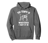The Tempo Is Whatever I Say It Is Pullover Hoodie, Adult Unisex, Asphalt Grey, Medium