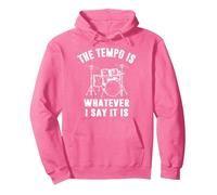 The Tempo Is Whatever I Say It Is Pullover Hoodie, Adult Unisex, Bright Pink, X-Large