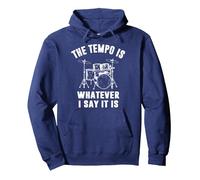 The Tempo Is Whatever I Say It Is Pullover Hoodie, Adult Unisex, Navy Blue, Large
