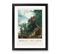 The Temptation Of Saint Anthony By Pieter Bruegel The Elder Exhibition Museum Painting Framed Print | A2 Black Framed Wall Art | Ready to Hang | Modern Historical Picture | Living Room Lounge Office