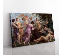 The Temptation Of St. Anthony By Henri Le Sidaner Classic Painting Canvas Wall Art Print Ready to Hang, Framed Picture for Living Room Bedroom Home Office Décor, 50x35 cm (20x14 Inch)