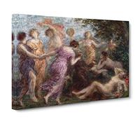The Temptation Of St. Anthony By Henri Le Sidaner Classic Painting Canvas Wall Art Print Ready to Hang, Framed Picture for Living Room Bedroom Home Office Décor, 20x14 Inch (50x35 cm)