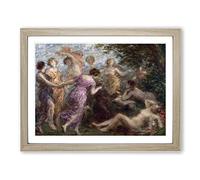 The Temptation Of St. Anthony By Henri Le Sidaner Classic Painting Framed Print | A3 Oak Framed Wall Art | Ready to Hang | Classic Historical Picture | Living Room Bedroom Lounge Office