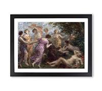 The Temptation Of St. Anthony By Henri Le Sidaner Classic Painting Framed Print | A4 Black Framed Wall Art | Ready to Hang | Classic Historical Picture | Living Room Bedroom Lounge Office