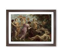 The Temptation of St. Anthony by Henri Le Sidaner Framed Print | A2 Walnut Framed Wall Art | Ready to Hang | Modern Nature Picture | Living Room Bedroom Lounge Office