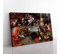 The Temptation Of St Anthony By Hieronymus Bosch Classic Painting Canvas Wall Art Print Ready to Hang, Framed Picture for Living Room Bedroom Home Office Décor, 76x50 cm (30x20 Inch)