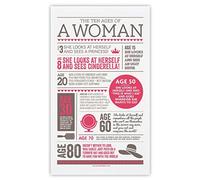 The Ten Ages Of A Woman Tea Towel