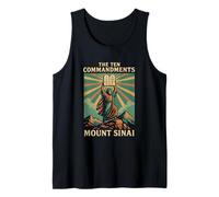 The Ten Commandments Mount Sinai Faith Graphic Design Tank Top