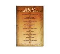 The Ten Commandments Religion Religious Bible 10 Commandments Old Poster Decorative Painting Canvas Wall Art Living Room Poster Bedroom Painting Wall Art Picture Print Modern Family Room Decor 1