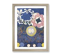 The Ten Largest No.1 By Hilma Af Klint Classic Painting Framed Print | A4 Oak Framed Wall Art | Ready to Hang | Classic Historical Picture | Living Room Bedroom Lounge Office
