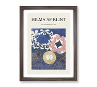 The Ten Largest No.1 By Hilma Af Klint Exhibition Museum Painting Framed Print | A3 Walnut Framed Wall Art | Ready to Hang | Modern Historical Picture | Living Room Bedroom Lounge Office