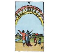 The Ten of Cups: 156 College Ruled Lined Pages (78 leaves), 5x8 Notebook, Journal, Diary, Planner featuring image of The Ten of Cups Tarot card