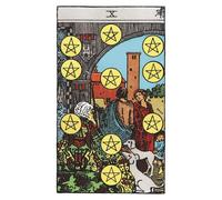 The Ten of Pentacles: 156 College Ruled Lined Pages (78 leaves), 5x8 Notebook, Journal, Diary, Planner featuring image of The Ten of Pentacles Tarot card