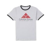 The Terminator Cyberdyne Systems Logo Unisex Ringer T-Shirt - White/Black in Black | Size: Medium The Terminator Black M