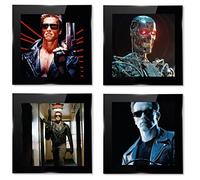 The Terminator Movie - Black Glass Coasters - set of 4