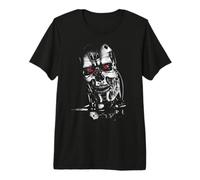 The Terminator T-800 Head Red-Eyed Machine Sci-Fi Gamer Premium T-Shirt