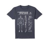 The Terminator T-800 Schematic Drk2 Unisex T-Shirt - Navy | Size: XL The Terminator Navy XL