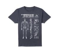 The Terminator T-800 Schematic Drk2 Unisex T-Shirt - Navy XXL