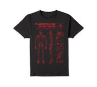 The Terminator T-800 Schematic Unisex T-Shirt - Black | Size: 4XL The Terminator Black 4XL