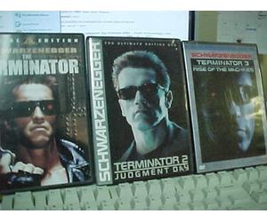 The Terminator Trilogy : The Terminator , T2 Judgement Day, T3 Rise of the Machines : Arnold Schwarzenegger 3 Pack Collection