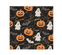 The Terrifying Black Halloween Bat Halloween Decorations Harvest Cloth Dinner Napkins Color Wedding Table Cloth servilletas de Tela para bautizo 20 x 20in Set of 6