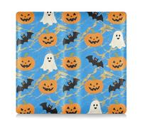 The Terrifying Blue Halloween Bat Premium Leather Registration and Insurance Card Holder Document Wallet for Driver License, Cards & Essential Documents