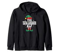 The Testing Coordinator Elf Funny Christmas Matching Zip Hoodie