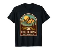 The Tetons Wyoming Reto Grand Teton National Park Mountain T-Shirt