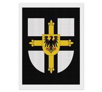 The Teutonic Knights Logo Diamond Painting Kits for Adults Full Square Drill Diamond Art 12"x16"