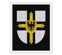 The Teutonic Knights Logo Diamond Painting Kits for Adults Full Square Drill Diamond Art 16"x20"