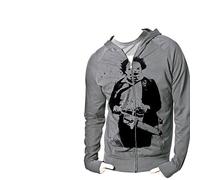 The Texas Cainsaw Masacre -Leatherface- men's grey zipped hoodie (XX-Large)
