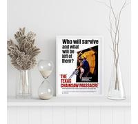 The Texas Chain Saw Massacre 1974 Framed Classic Movie Poster Print Wall Art Image Home Decor Artworks Framed Poster Different Sizes and Colours