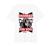 The Texas Chainsaw Massacre Hooked on You Horror T-Shirt, Women's Plus, White, 6X