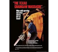 The Texas Chainsaw Massacre Leatherface & Sally Multicoloured Paper Movie Poster Print 40cm x 30cm