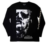 The Texas Chainsaw Massacre Men's Leatherface Back Print Long-Sleeved T-Shirt in Black | Size: Medium The Texas Chainsaw Massacre Black M