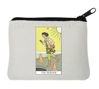 The Texter Funny Tarot Card Neoprene Coin Purse Pouch 10x11cm White