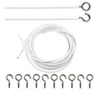 The Textile House Curtain Wire 3 Metre Length. Includes 8 Eyes 8 Hooks