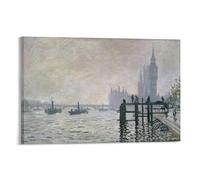 The Thames Below Westminster, 1871 by Claude Monet Wall Art Prints Poster Wall Art Picture Painting Poster Canvas Print Posters Artworks Room Decor 12x18inch(30x45cm)