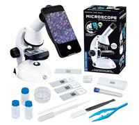 The Thames & Kosmos Microscope Essential STEM Tool with Smartphone Adapter to Capture & View Microscopic Images, Entry-Level Student Science Device, 60x to 600x Magnification & 45 Accessories