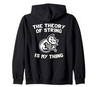 The Theory Of String Is My Thing Cute Cat Physics Lover Joke Zip Hoodie