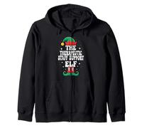 The Therapeutic Staff Support Elf Funny Christmas Matching Zip Hoodie