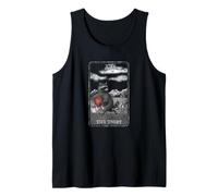 “The Thief” Cute Tarot-Inspired Black & White Raccoon Art Tank Top