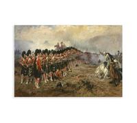The Thin Red Line Battle of Balaclava Painting by Robert Gibb Poster Bedroom Canvas Decor Print Wall Art Office Room Aesthetic Decor Gift Unframe 16x2