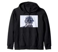 The Thinker by Auguste Rodin Zip Hoodie