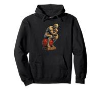 THE THINKER OF BASKETBALL CLASSIC COMIC PAINTING STYLE Pullover Hoodie
